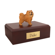 Red Chow Chow, Standing Figurine Pet Cremation Urn