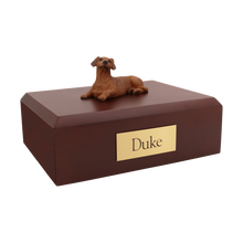 Red Dachshund, Lying Down Figurine Pet Cremation Urn