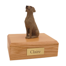 Silver Gray Weimaraner, Sitting Figurine Pet Cremation Urn