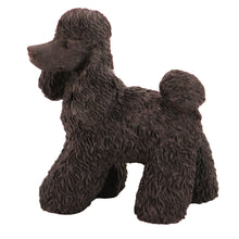 Black Poodle, Curly Coat Standing Figurine Pet Cremation Urn