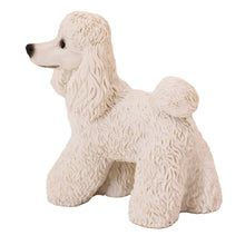 White Poodle, Curly Coat Standing Figurine Pet Cremation Urn