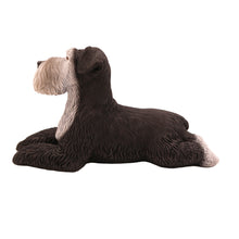 Black and Silver Schnauzer, Ears Down Figurine Pet Cremation Urn