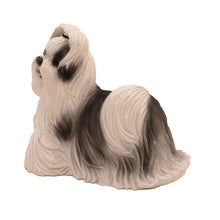 Black and White Doll Face Shih Tzu, Standing Figurine Pet Cremation Urn