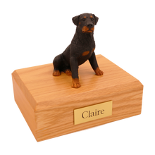 Rottweiler, Sitting Figurine Pet Cremation Urn