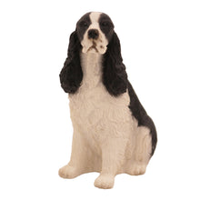 Black Springer Spaniel, Sitting Figurine Pet Cremation Urn