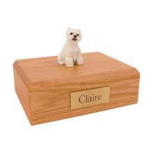 Female White Westie, Sitting Figurine Pet Cremation Urn