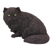 Black Persian Cat, Sitting Figurine Pet Cremation Urn