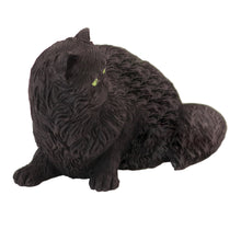 Black Persian Cat, Sitting Figurine Pet Cremation Urn