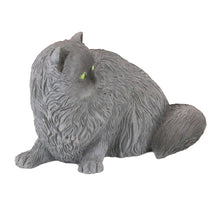 Grey Persian Cat, Sitting Figurine Pet Cremation Urn