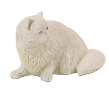 White Persian Cat, Sitting Figurine Pet Cremation Urn