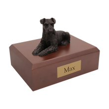 Male Black Schnauzer, Ears Down Figurine Pet Cremation Urn