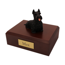 Black Scottish Terrier, Sitting Figurine Pet Cremation Urn