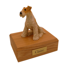 Fox Terrier, Sitting Figurine Pet Cremation Urn