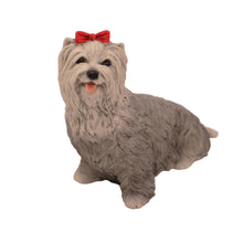 Gray Yorkshire Terrier, Sitting Figurine Pet Cremation Urn
