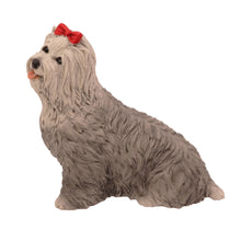 Gray Yorkshire Terrier, Sitting Figurine Pet Cremation Urn