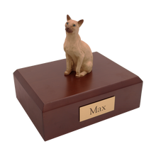 Tan Siamese, Sitting Figurine Pet Cremation Urn