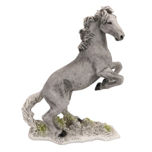 Gray Mustang Horse, Rearing Figurine Pet Cremation Urn