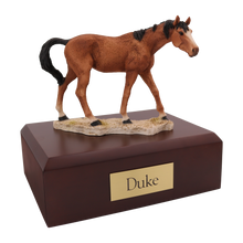 Brown Horse, Standing Figurine Pet Cremation Urn