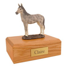 Dapple Gray Horse, Standing Figurine Pet Cremation Urn
