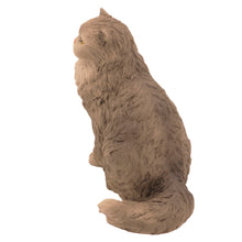 Grey Persian, Sitting Figurine Pet Cremation Urn