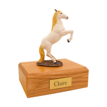 White Horse, Rearing Figurine Pet Cremation Urn