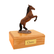Bay Horse, Rearing Figurine Pet Cremation Urn