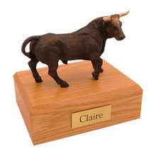 Brown Bull, Standing Figurine Pet Cremation Urn