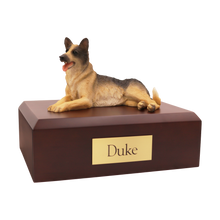 German Shepherd, Tongue Out Figurine Pet Cremation Urn