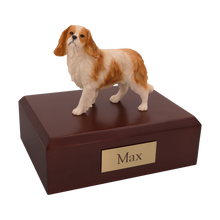 Male Brown King Charles Spaniel, Standing Figurine Pet Cremation Urn