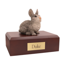 Gray Rabbit, Sitting Figurine Pet Cremation Urn