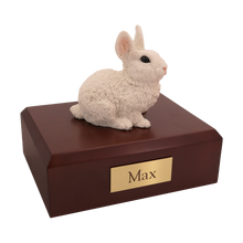 White Rabbit, Sitting Figurine Pet Cremation Urn