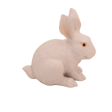 White Alert, Rabbit Sitting Figurine Pet Cremation Urn