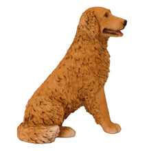 Golden Retriever, with White Paw Sitting Figurine Pet Cremation Urn