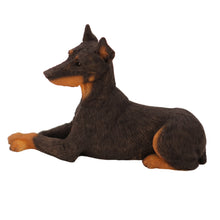 Black and Brown Doberman, Resting Figurine Pet Cremation Urn
