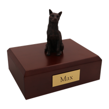 Bronze Siamese, Sitting Figurine Pet Cremation Urn