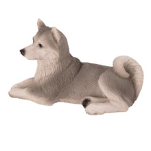 Gray Husky, Lying Down Figurine Pet Cremation Urn