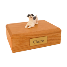 Black Jack Russel Terrier, Resting Figurine Pet Cremation Urn