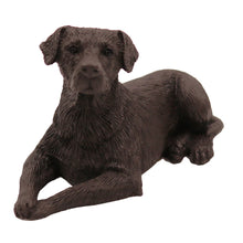Chocolate Labrador, Lying Calmly Figurine Pet Cremation Urn