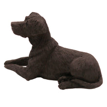 Chocolate Labrador, Lying Calmly Figurine Pet Cremation Urn
