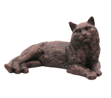 Bronze Tabby, Lying Down Figurine Pet Cremation Urn