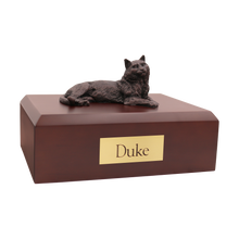 Bronze Tabby, Lying Down Figurine Pet Cremation Urn