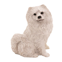 Cream Samoyed, Sitting Figurine Pet Cremation Urn