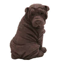 Chocolate Shar Pei, Looking Back Figurine Pet Cremation Urn