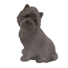 Gray Cairn Terrier, Sitting Figurine Pet Cremation Urn