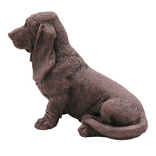 Bronze Basset Hound, Sitting Figurine Pet Cremation Urn