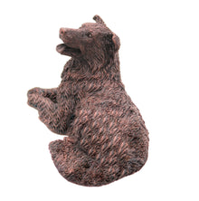 Bronze Border Collie, Lying Down Figurine Pet Cremation Urn