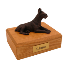 Bronze Boxer, Ears Up Figurine Pet Cremation Urn