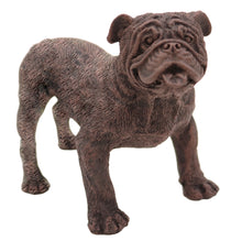 Bronze Bulldog, Standing Figurine Pet Cremation Urn