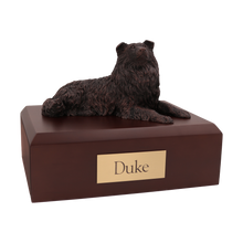 Bronze Collie, Lying Down Figurine Pet Cremation Urn