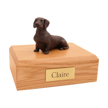 Bronze Dachshund, Lying Down Figurine Pet Cremation Urn